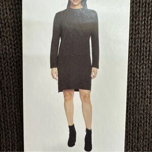 NWT Jessica Simpson Womens Medium Brown Sweater Sheath Dress Long Sleeve Cozy